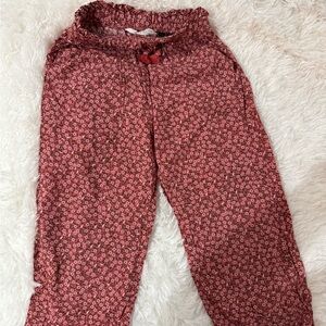 Pre-loved H&M Kids Pajama Bottoms in Red Floral.